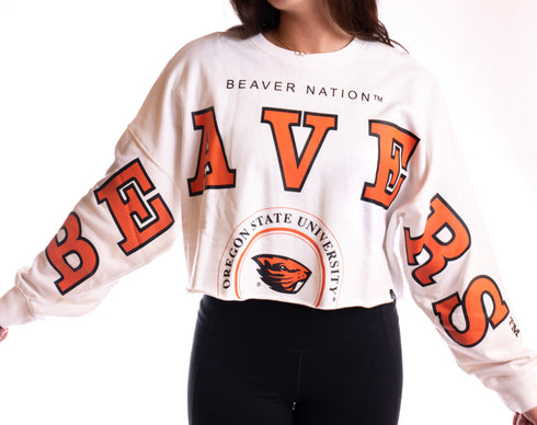 Oregon State Phipps Split Cropped Longsleeve